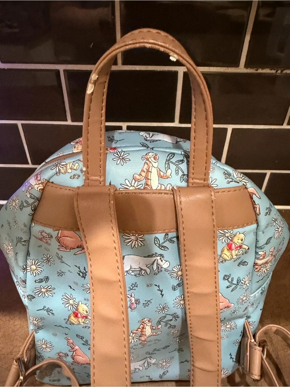 Loungefly Disney Winnie the Pooh Light Blue Floral Mini Backpack